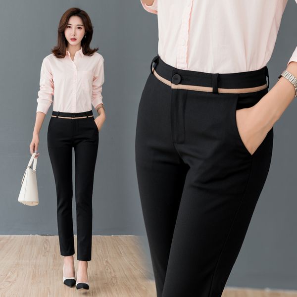 fashion suits pants for women casual pencil pants business ladies pants, Black;white
fashion suits pants for women casual pencil pants business ladies pants, Black;white