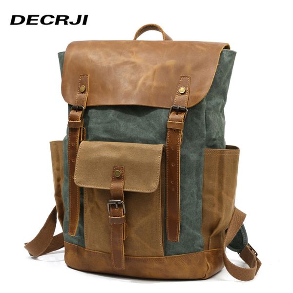 decrji genuine leather lapbackpack women men canvas school bag backpack large capacity male rucksack back pack travel
decrji genuine leather lapbackpack women men canvas school bag backpack large capacity male rucksack back pack travel