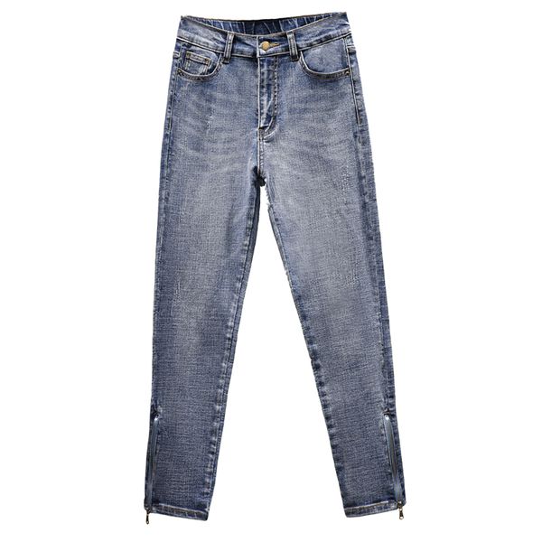 female jeans trouser zipper leg jeans woman stretch denim women skinny woman plus size elastic denim cotton pencil pants, Blue
female jeans trouser zipper leg jeans woman stretch denim women skinny woman plus size elastic denim cotton pencil pants, Blue