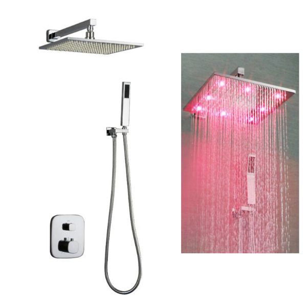 luxury european style square shower set 2 functions brass shower kits thermostatic mixer rainfall bathroom led light showers
luxury european style square shower set 2 functions brass shower kits thermostatic mixer rainfall bathroom led light showers