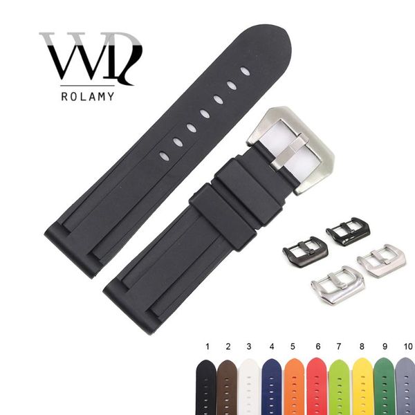 rolamy 22 24mm black white brown waterproof silicone rubber replacement watch band loop strap for, Black;brown
rolamy 22 24mm black white brown waterproof silicone rubber replacement watch band loop strap for, Black;brown