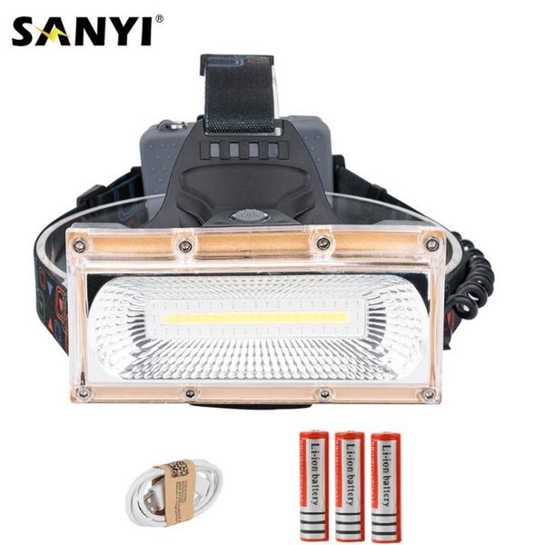 sanyi cob led headlamps high power led headlight camping head torch 3 modes head lantern 3x18650 rechargeable frontal headlamp
sanyi cob led headlamps high power led headlight camping head torch 3 modes head lantern 3x18650 rechargeable frontal headlamp