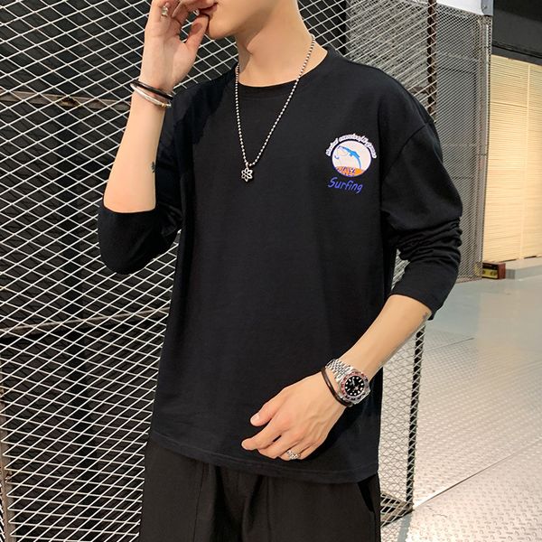 men's t-shirt autumn 2019 new style korean-style trend character long-sleeved upper garment casual loose-fit sports versatile au, White;black
men's t-shirt autumn 2019 new style korean-style trend character long-sleeved upper garment casual loose-fit sports versatile au, White;black