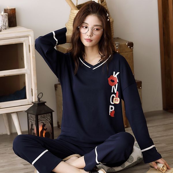 5xl women lovely wear leisure autumn spring long sleeved women pajamas set long pant pyjamas sets cotton leisure sleepwear, Black;red
5xl women lovely wear leisure autumn spring long sleeved women pajamas set long pant pyjamas sets cotton leisure sleepwear, Black;red