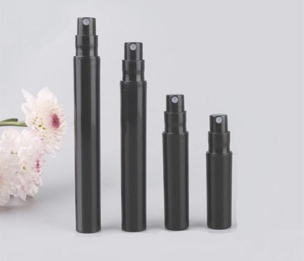 

1000pcs/lot 2ml 3ml 4ml 5ml small plastic spray perfume bottle black mist sprayer sample perfume vials sn936