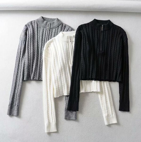 zipper half turtleneck sweater women solid slim autumn winter clothes 2019 basic fashion pullovers, White;black
zipper half turtleneck sweater women solid slim autumn winter clothes 2019 basic fashion pullovers, White;black