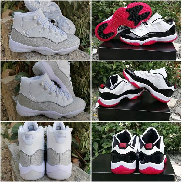 11 wmns high metallic silver white concord bred low 11s jumpman mens basketball shoes womens sport sneakers baskets trainers zapatos size 13
11 wmns high metallic silver white concord bred low 11s jumpman mens basketball shoes womens sport sneakers baskets trainers zapatos size 13