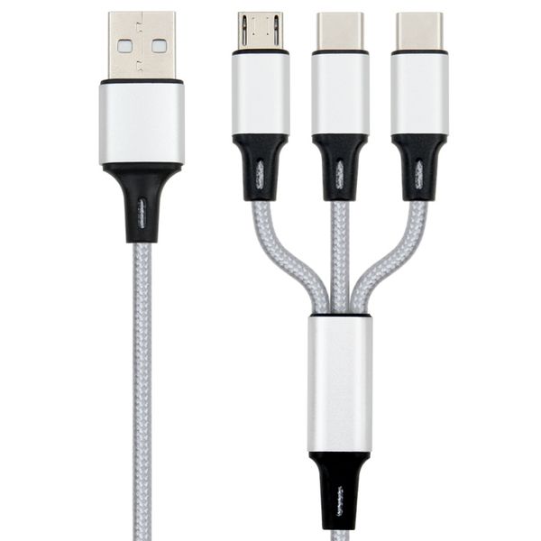 3 in 1 usb cable 3a fast charger micro usb type c charging cables for huawei xiaomi samsung android phones
3 in 1 usb cable 3a fast charger micro usb type c charging cables for huawei xiaomi samsung android phones