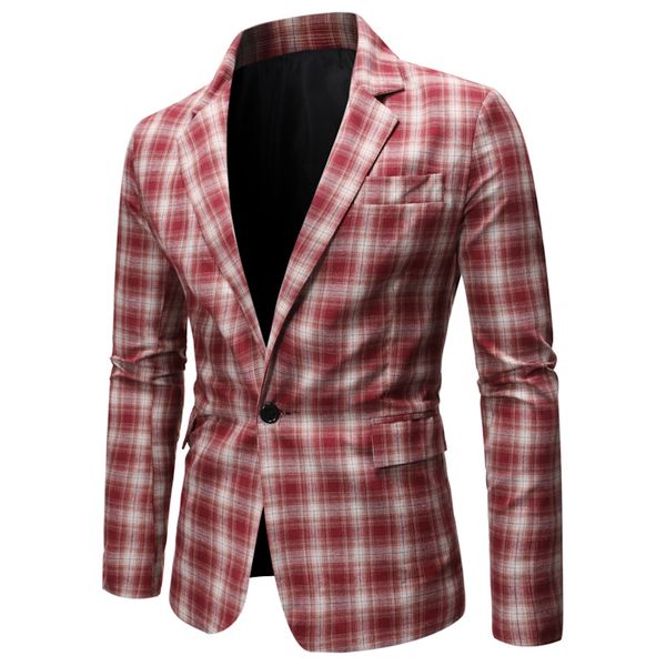 men's suit jackets fashion plaid blazer casual new style coat banquet suit coat blazer a cuadros de moda, White;black
men's suit jackets fashion plaid blazer casual new style coat banquet suit coat blazer a cuadros de moda, White;black