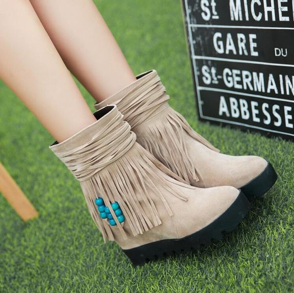 boots women shoes woman boots fashion wedge tassel ankle 2019 winter new short plush fur warm fashion booties, Black
boots women shoes woman boots fashion wedge tassel ankle 2019 winter new short plush fur warm fashion booties, Black