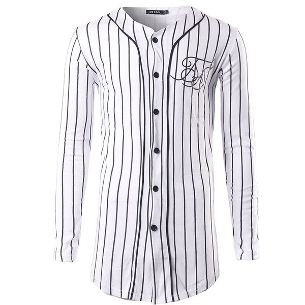 2019 new fashion long shirt men striped long sleeve regular fit shirt casual men's button v-neck male social dress shirts, White;black
2019 new fashion long shirt men striped long sleeve regular fit shirt casual men's button v-neck male social dress shirts, White;black