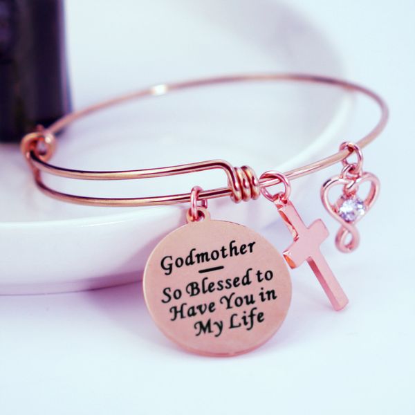 rose gold stainless steel bangle expandable wire bangle godmother so blessed to have you in my life charm bracelet bijoux, Black
rose gold stainless steel bangle expandable wire bangle godmother so blessed to have you in my life charm bracelet bijoux, Black