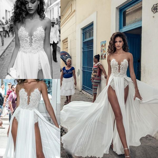 front split country wedding dress sweetheart sleeveless appliques lace beads boho bohemian wedding dresses chiffon bridal gowns, White
front split country wedding dress sweetheart sleeveless appliques lace beads boho bohemian wedding dresses chiffon bridal gowns, White