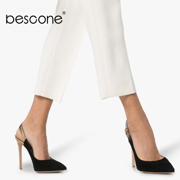 dress shoes bescone large size women sandals cm super high heels party pointed toe slingbacks pumps summer bm504, Black
dress shoes bescone large size women sandals cm super high heels party pointed toe slingbacks pumps summer bm504, Black