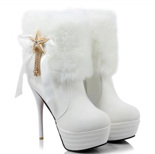 plus size 34 to 42 to 46 eleagnt white fur boots platform high heels ankle booties luxury women designer boots tradingbear, Black
plus size 34 to 42 to 46 eleagnt white fur boots platform high heels ankle booties luxury women designer boots tradingbear, Black