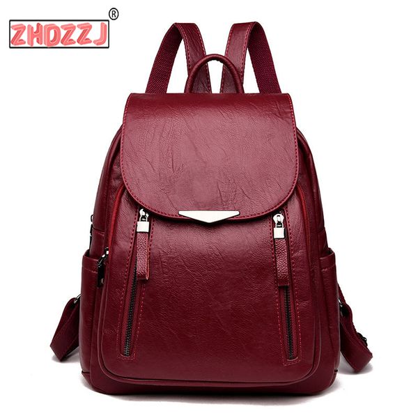 casual backpack female brand leather women's backpack large capacity school bag for girls double zipper leisure shoulder bags
casual backpack female brand leather women's backpack large capacity school bag for girls double zipper leisure shoulder bags