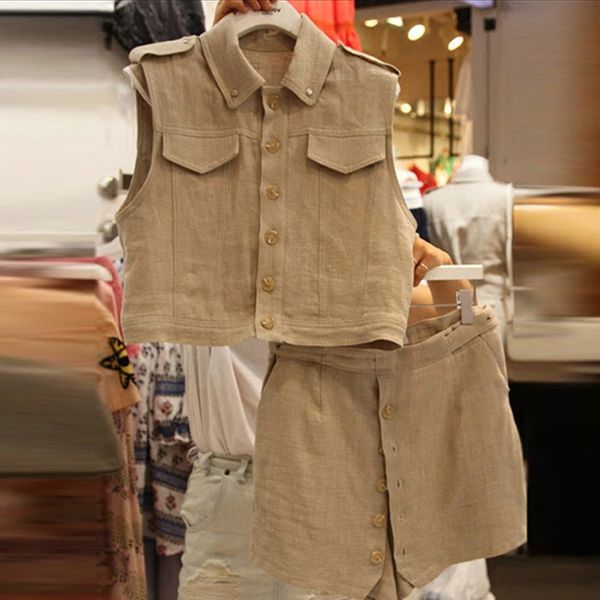 deat 2020 summer new arrival casual parchwork single button loose sleeveless high waist shorts two piece set women se089, White
deat 2020 summer new arrival casual parchwork single button loose sleeveless high waist shorts two piece set women se089, White