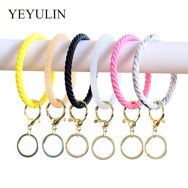 fashion o silica gel wear bracelet keychain for women gifts trendy exaggerated circle wristlet keychain jewelry, Silver
fashion o silica gel wear bracelet keychain for women gifts trendy exaggerated circle wristlet keychain jewelry, Silver