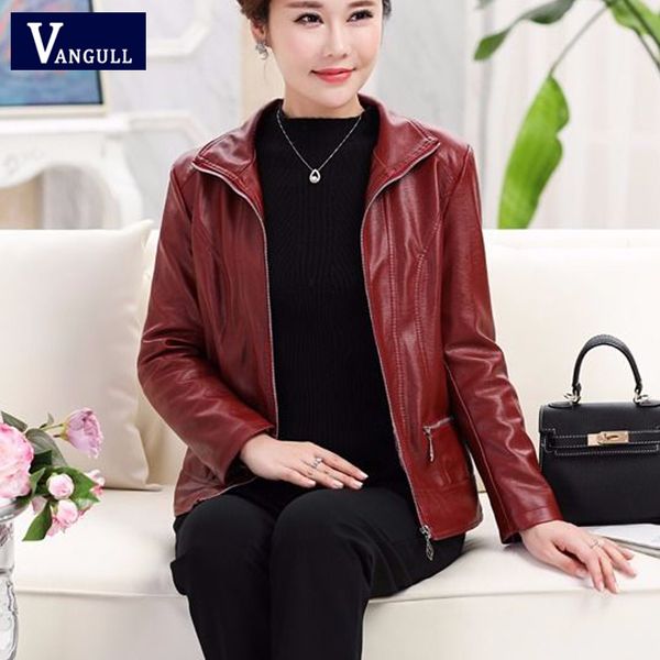 vangull women faux leather jackets fashion autumn winter female solid pu leather coat long sleeve plus size women jacket, Black
vangull women faux leather jackets fashion autumn winter female solid pu leather coat long sleeve plus size women jacket, Black