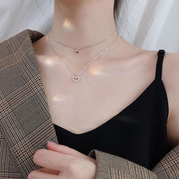 necklaces trendy minmalist dainty double layer heart pendants collares for women gift fashion party jewelry accessories, Golden;silver
necklaces trendy minmalist dainty double layer heart pendants collares for women gift fashion party jewelry accessories, Golden;silver
