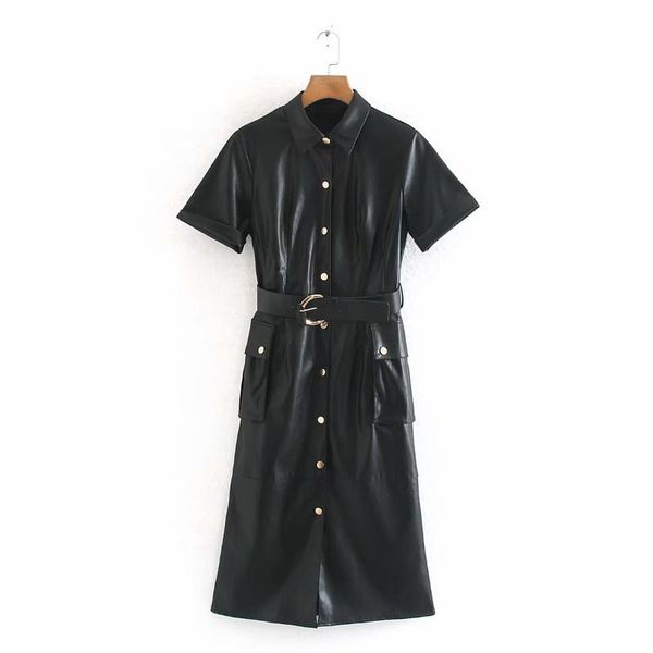 2019 осенний костюм-платье кожа с коротким рукавом платье, Black;gray
2019 осенний костюм-платье кожа с коротким рукавом платье, Black;gray