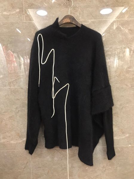 autumn and winter 2019 new women's round neck nail rope decoration mohair long sleeve loose knit 1114, White;black
autumn and winter 2019 new women's round neck nail rope decoration mohair long sleeve loose knit 1114, White;black