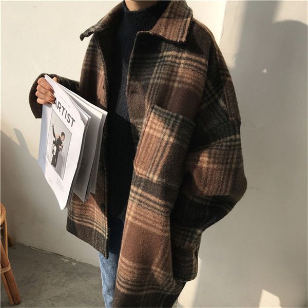 women's wool & blends women simple plaid student all-match pockets elegant womens outwear winter warm high quality, Black
women's wool & blends women simple plaid student all-match pockets elegant womens outwear winter warm high quality, Black