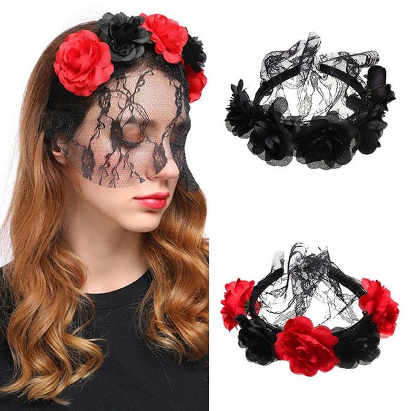 rose flower lace veil headband adults party christmas festival hair accessory halloween fancy dress floral lace red black color, Black;brown
rose flower lace veil headband adults party christmas festival hair accessory halloween fancy dress floral lace red black color, Black;brown
