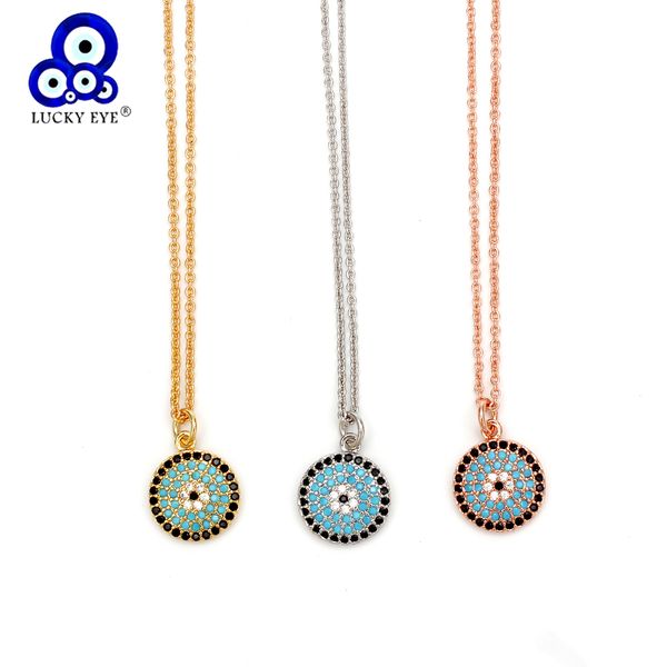 lucky eye turkish round evil eye necklace rose gold silver color micro pave zircon pendant necklace gift for women female ey6408
lucky eye turkish round evil eye necklace rose gold silver color micro pave zircon pendant necklace gift for women female ey6408