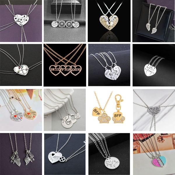 2018 fashion friends necklace bff set pendant alloy creative birthday gift friend heart-shaped bff couple necklace, Silver
2018 fashion friends necklace bff set pendant alloy creative birthday gift friend heart-shaped bff couple necklace, Silver