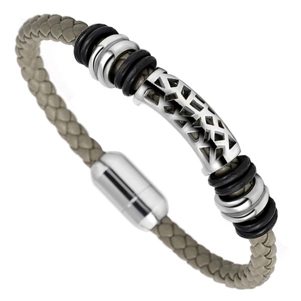 leather bracelets handmade men bracelet double circle leather bracelet stainless steel buckle men bangles, Black
leather bracelets handmade men bracelet double circle leather bracelet stainless steel buckle men bangles, Black