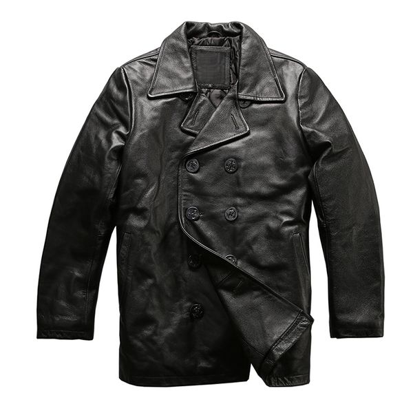 read description asian size mans winter genuine cow leather jacket men's classic cowhide leather pea coat nfs_1836, Black
read description asian size mans winter genuine cow leather jacket men's classic cowhide leather pea coat nfs_1836, Black