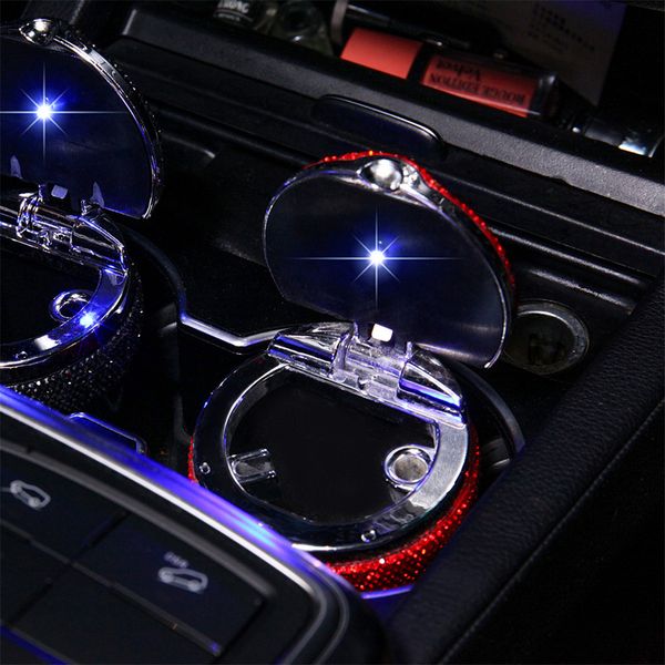 car interior rhinestone car ashtray with ashtray led clear 2019