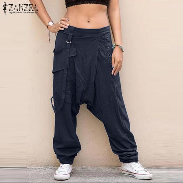 zanzea causal trousers women's cargo pants 2020 overalls button elastic waist pantalon female palazzo turnip oversized pants, Black;white
zanzea causal trousers women's cargo pants 2020 overalls button elastic waist pantalon female palazzo turnip oversized pants, Black;white