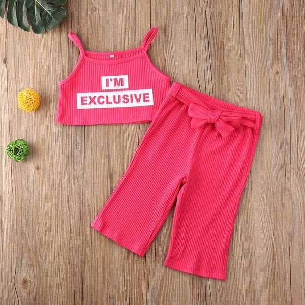 1-6y baby girl summer sportswear 2pcs knitted clothes set sleeveless letter printed camisole crop + belted trousers leggings, White
1-6y baby girl summer sportswear 2pcs knitted clothes set sleeveless letter printed camisole crop + belted trousers leggings, White
