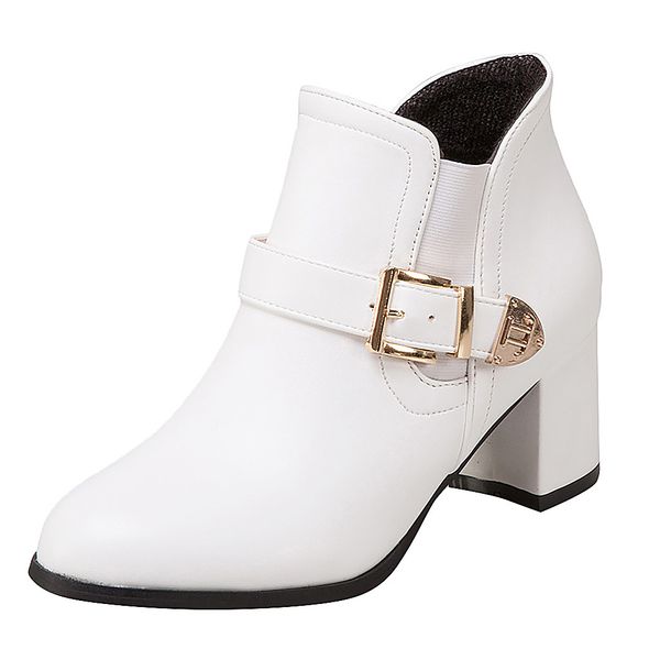 women's solid wedge round head large size buckle shoes women's casual retro solid color buckle thick heel boots, Black
women's solid wedge round head large size buckle shoes women's casual retro solid color buckle thick heel boots, Black