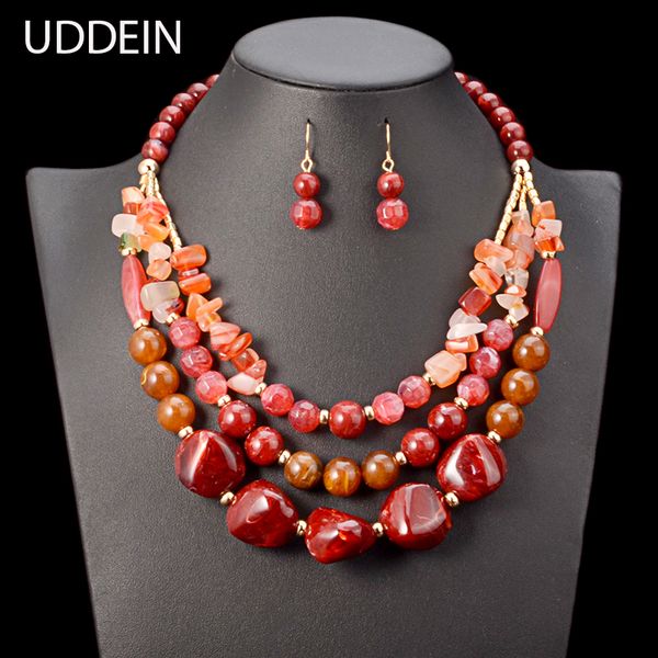 uddein beads necklace/earrings set plastic gem multi layer statement chokers wedding accessories african beads jewelry set, Silver
uddein beads necklace/earrings set plastic gem multi layer statement chokers wedding accessories african beads jewelry set, Silver
