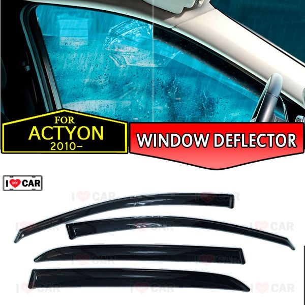 window deflectors for ssang yong actyon 2010- car window deflector wind guard vent sun rain visor cover car styling
window deflectors for ssang yong actyon 2010- car window deflector wind guard vent sun rain visor cover car styling