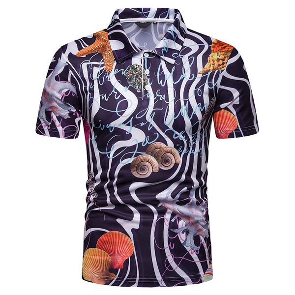 men's wear new summer men's leisure t-shirt undersea world printing short-sleeved polo shirt, White;black
men's wear new summer men's leisure t-shirt undersea world printing short-sleeved polo shirt, White;black
