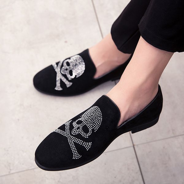men's shoes rivet punk retro skull casual shoes spring summer mens loafers plus size lightweight fla men slip on driving, Black
men's shoes rivet punk retro skull casual shoes spring summer mens loafers plus size lightweight fla men slip on driving, Black