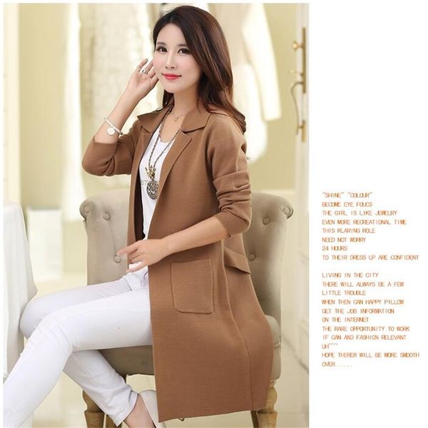 spring and autumn new classic fashion sweater slim sweater outside the long paragraph knitting pure color cardigan tb7900, White;black
spring and autumn new classic fashion sweater slim sweater outside the long paragraph knitting pure color cardigan tb7900, White;black