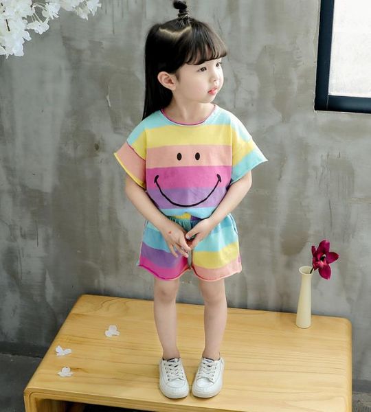 kids cute set clothes summer fashion girl designer tees shorts two-piece small printed 2019 luxury child clothing, White
kids cute set clothes summer fashion girl designer tees shorts two-piece small printed 2019 luxury child clothing, White