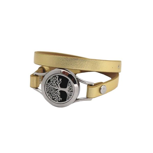 stainless steel 2 layer leather jewelry tree of life essential oil bracelet for women, Golden;silver
stainless steel 2 layer leather jewelry tree of life essential oil bracelet for women, Golden;silver