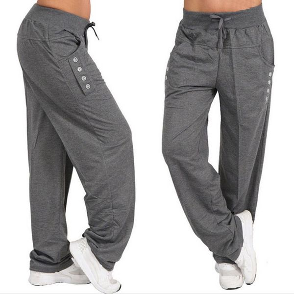 men sweatpants tracksuits harem trousers loose fitness button decor drawstring sporting dance joggers workouts pantalon, Black
men sweatpants tracksuits harem trousers loose fitness button decor drawstring sporting dance joggers workouts pantalon, Black