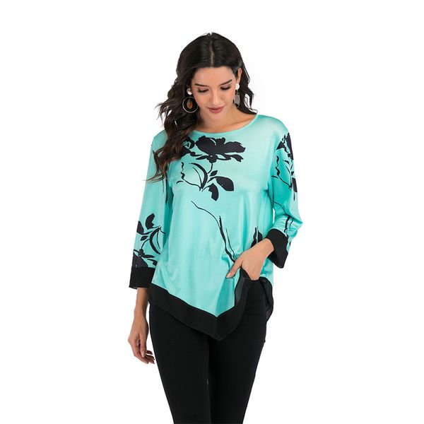 spring women t shirts loose casual three quarter o-neck floral printing tees irregular blouse plus size 5xl 2020 new, White
spring women t shirts loose casual three quarter o-neck floral printing tees irregular blouse plus size 5xl 2020 new, White