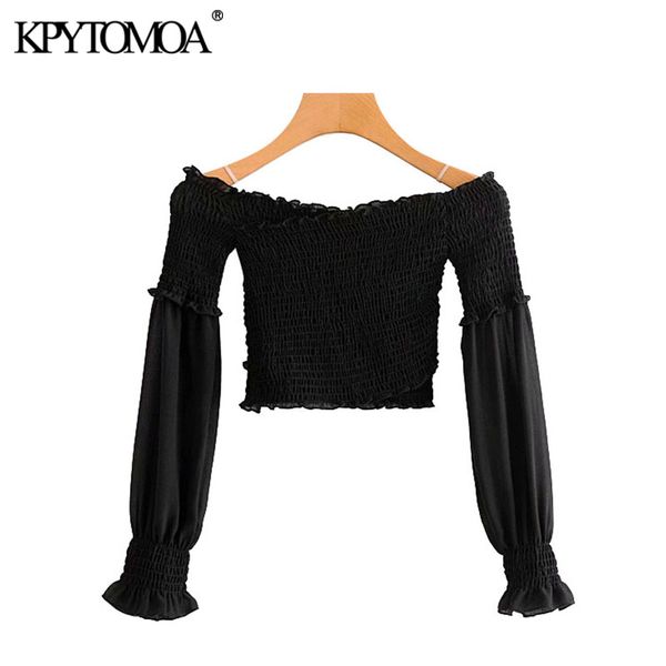 kpytomoa women 2020 fashion smocked elastic cropped blouses vintage slash neck long sleeve female shirts blusas chic, White
kpytomoa women 2020 fashion smocked elastic cropped blouses vintage slash neck long sleeve female shirts blusas chic, White