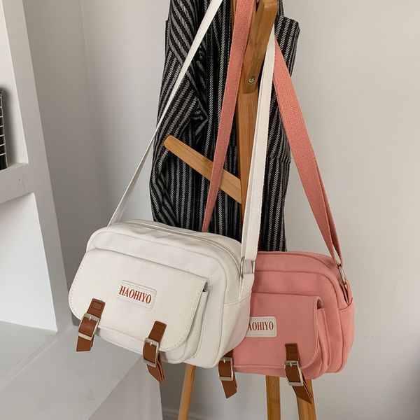 japanese literary canvas small bag female 2020 new korean student crossbody bag casual shoulder