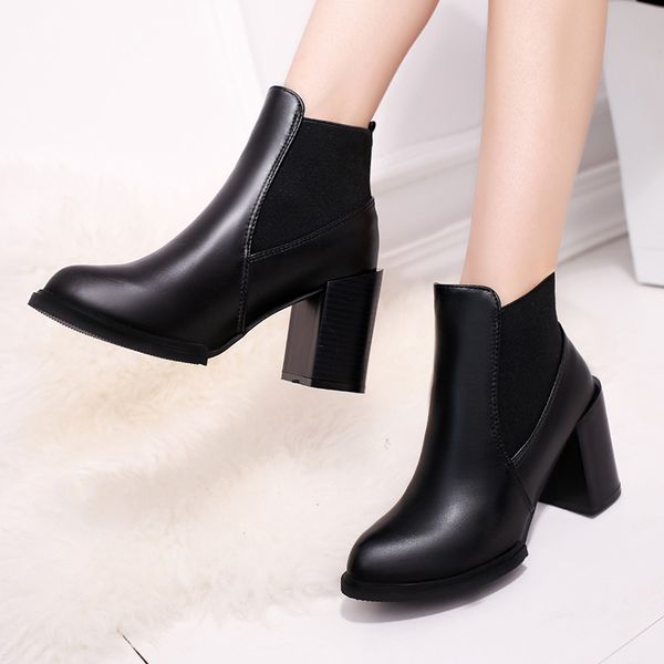 fashion women high heel half short ankle boots winter snow botas fashion footwear warm chunky heels boot shoes 2019, Black
fashion women high heel half short ankle boots winter snow botas fashion footwear warm chunky heels boot shoes 2019, Black