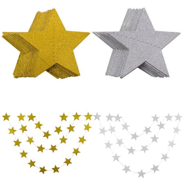 4 метров glitter gold silver stars бумага garland для венчания birthday party украшение фона фото prop рождество декор дерева
4 метров glitter gold silver stars бумага garland для венчания birthday party украшение фона фото prop рождество декор дерева