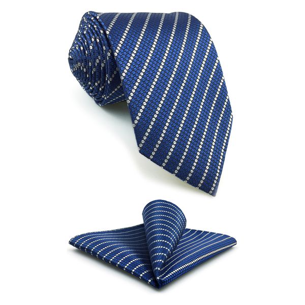 f27 men striped size extra set for blue ties square male fashion neckties long pocket classic xloup, White;black
f27 men striped size extra set for blue ties square male fashion neckties long pocket classic xloup, White;black